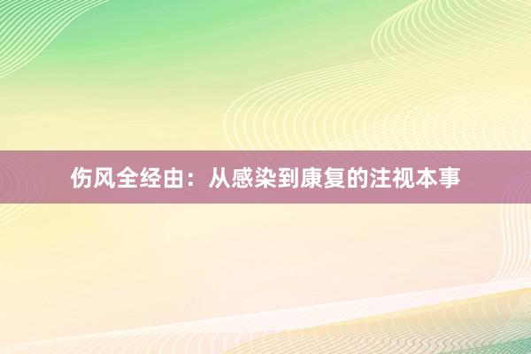 伤风全经由：从感染到康复的注视本事